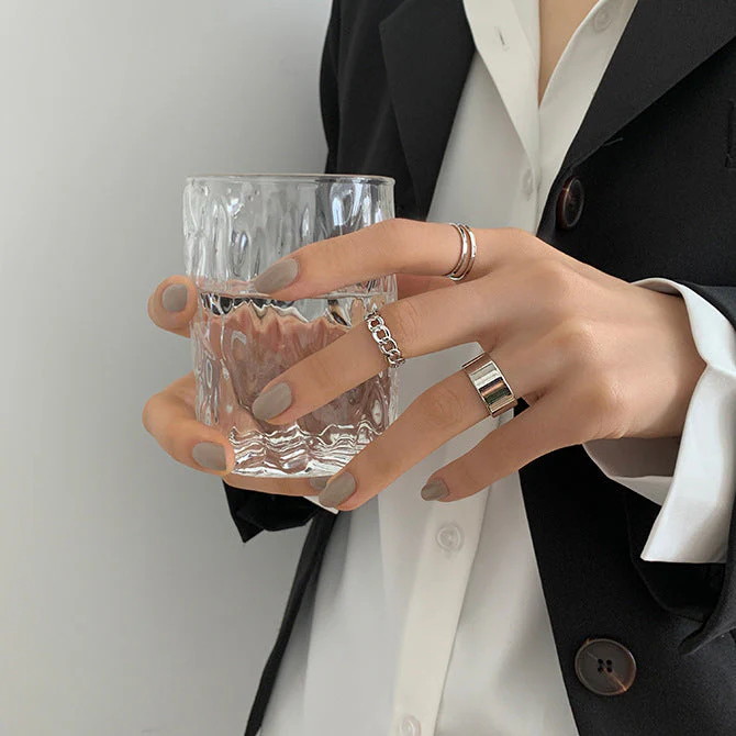 Cold Wind Opening Adjustable Ring 3-Piece Set - Image 5