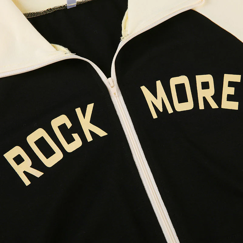 Color Block Zip Up Raglan Long Sleeve Tee - Image 6