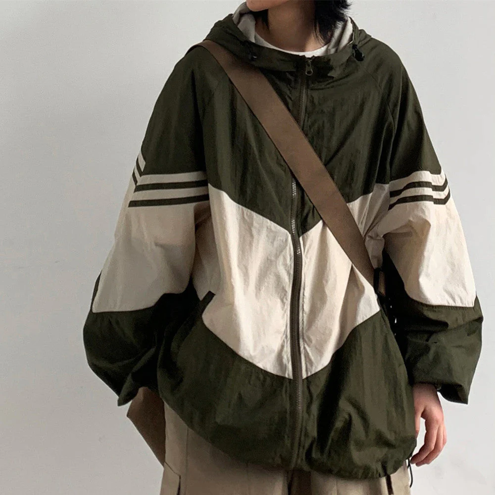 Contrast Color Hooded Outdoor Jacket - Image 4