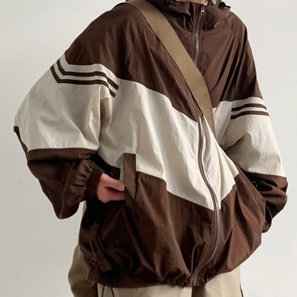 Contrast Color Hooded Outdoor Jacket - Image 7
