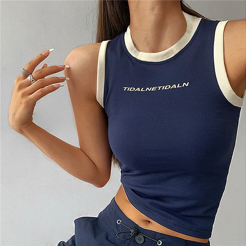 Contrast Trim Racer Back Tank Top - Image 6