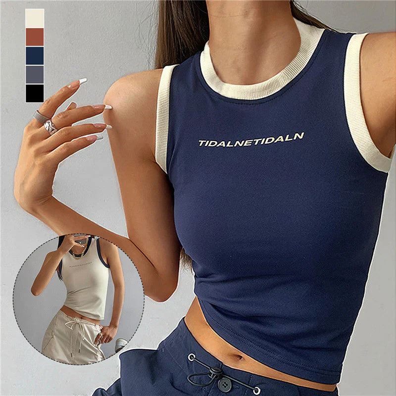 Contrast Trim Racer Back Tank Top - Image 8