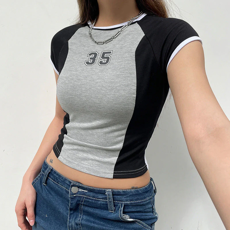 Contrasting Logo Baby Tee - Image 3