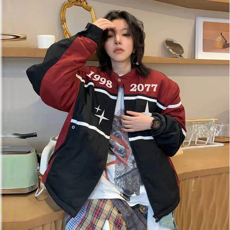 Cosmos Star Motorcycle Zip Up Bomber Jacket - Image 2