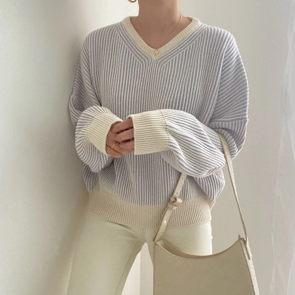 Cozy Up Striped Sweater - Image 2