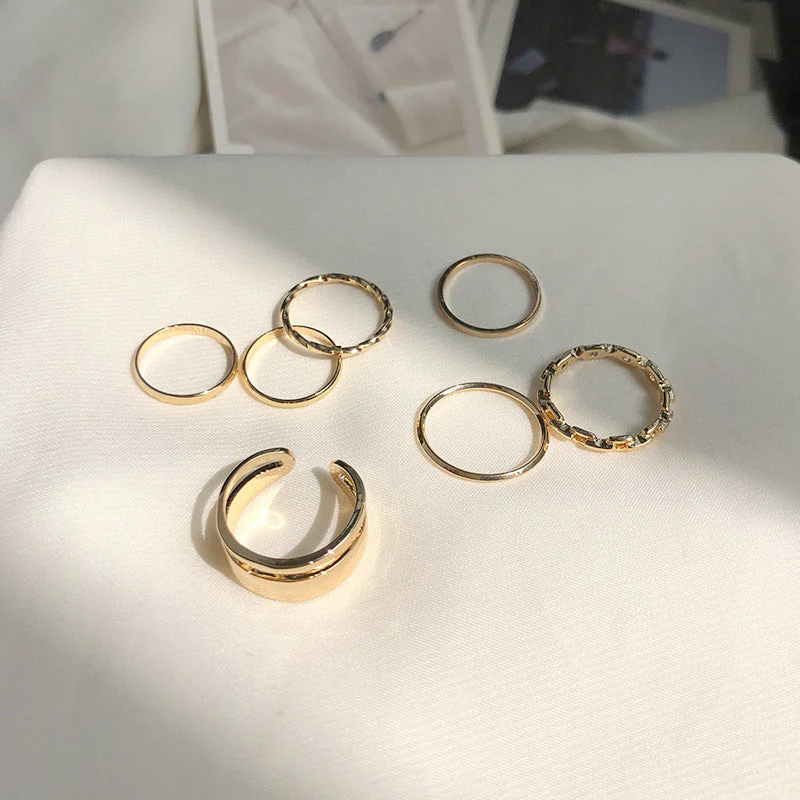 Creative Seven-Piece Joint Ring - Image 4
