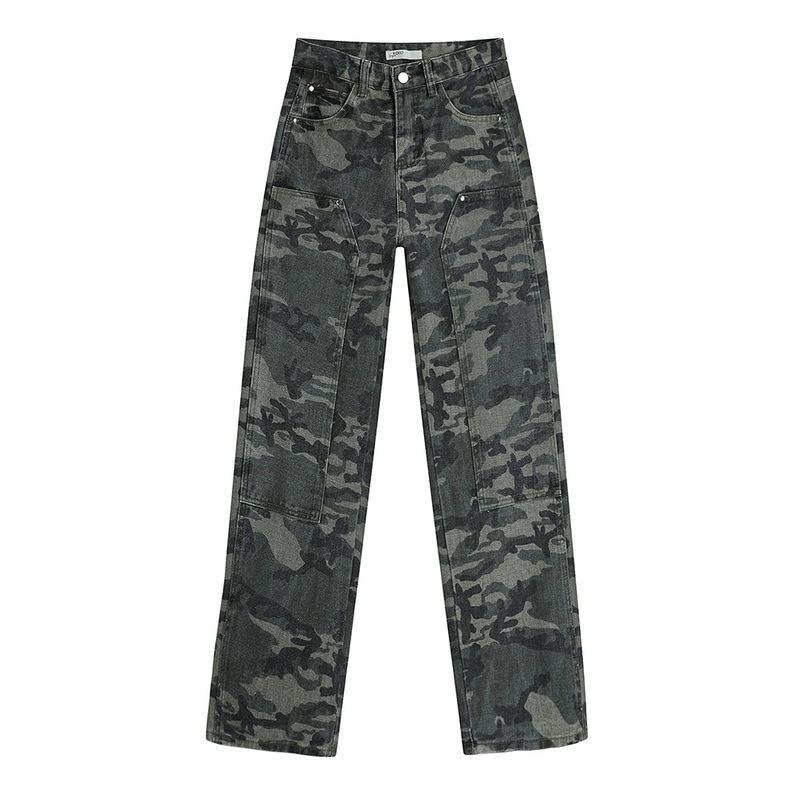 Creen Camo Washed Cargo Jeans - Image 6