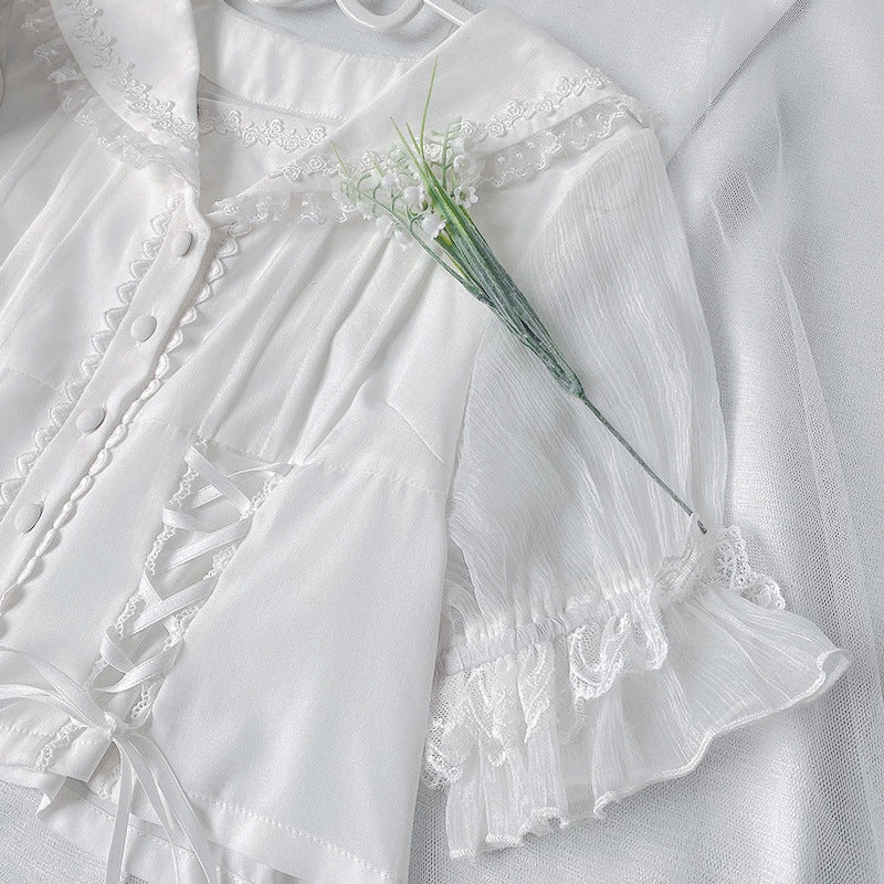 Cute Bunny Lace Shirt - Image 4