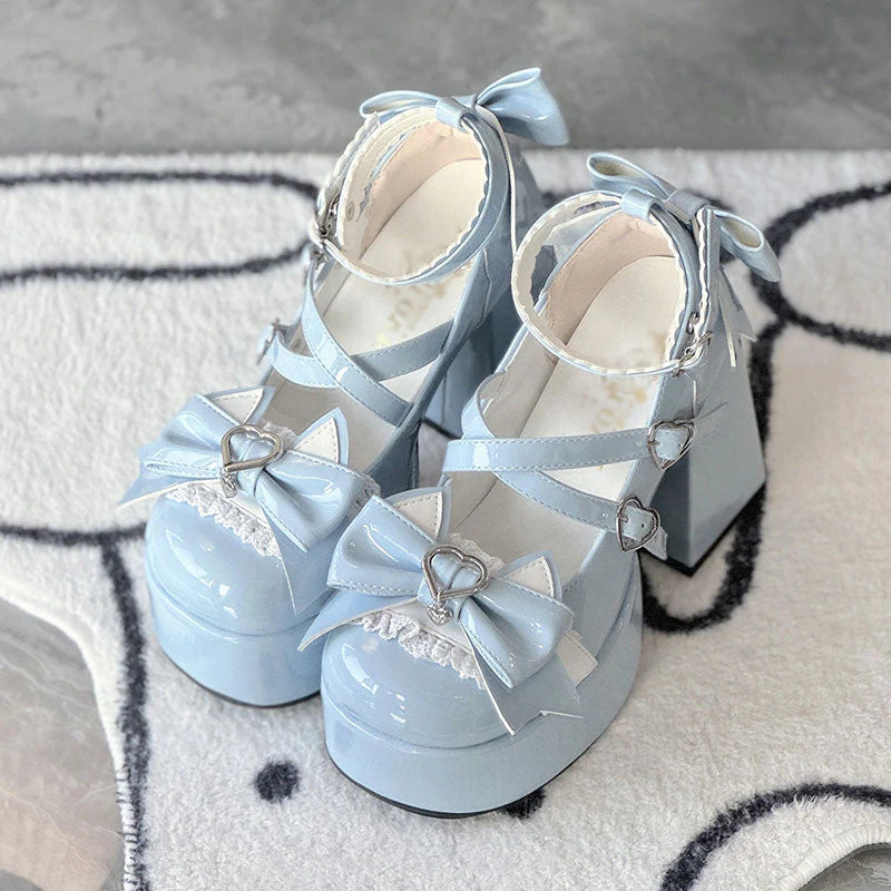 Cute Cat Bow Heels Shoes - Image 3