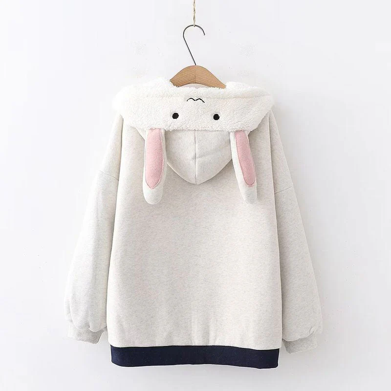Cute Cat Hoodie Rabbit Coat - Image 6