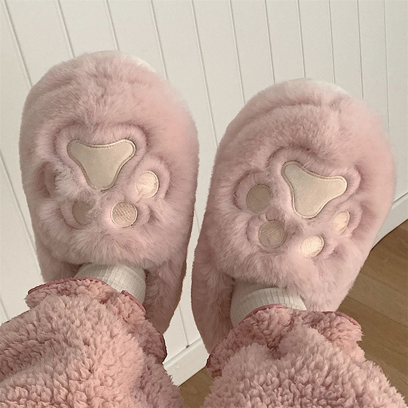 Cute Cat Paw Plush Shoes - Image 2