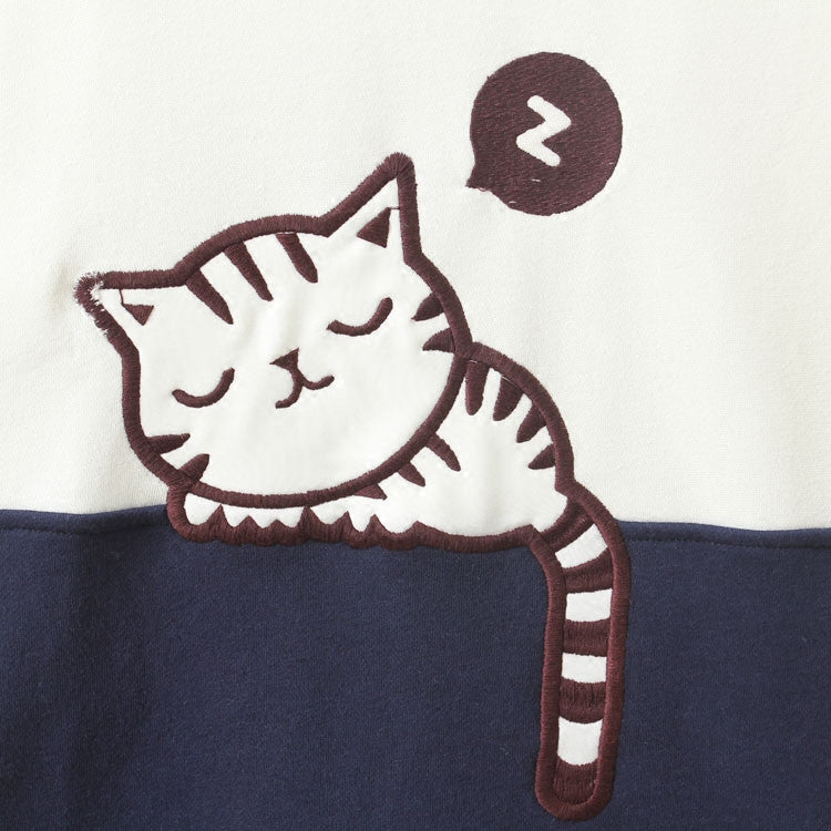 Cute Cat Fleece Pullover - Image 4
