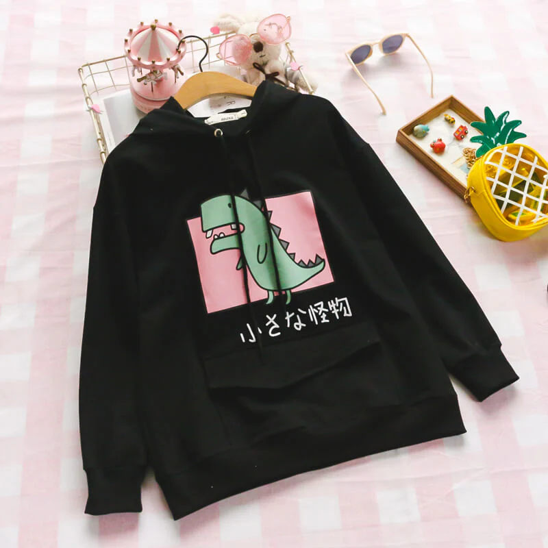Cute Dinosaur Hoodie - Image 2