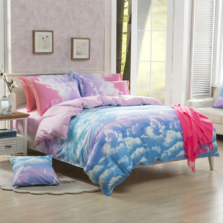 Cute Harajuku Galaxy Bed Sheet 4 Pieces - Image 2