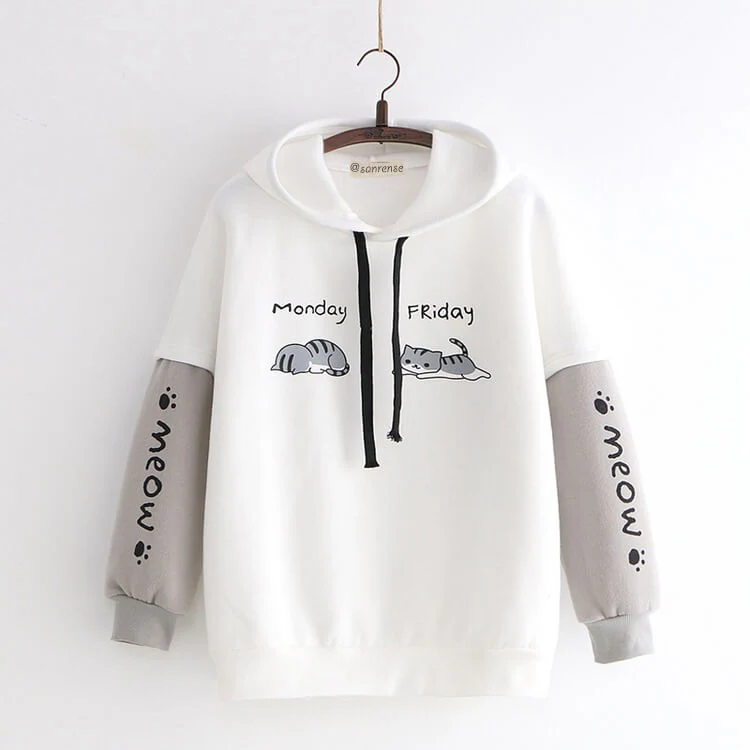 Cute Kawaii Cat Hoodie - Image 4