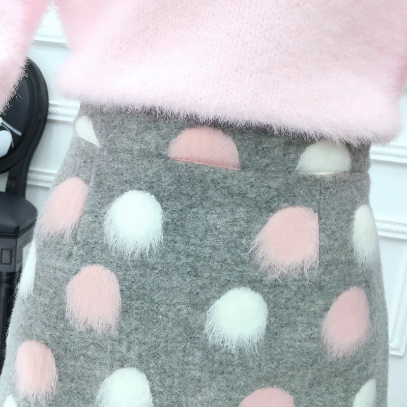 Cute Mohair Sweater Skirt Set - Image 3