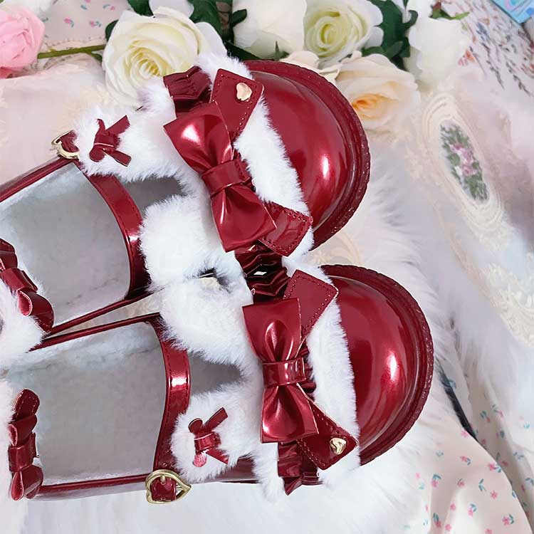 Cute Rabbit Bow Warm Shoes - Image 6
