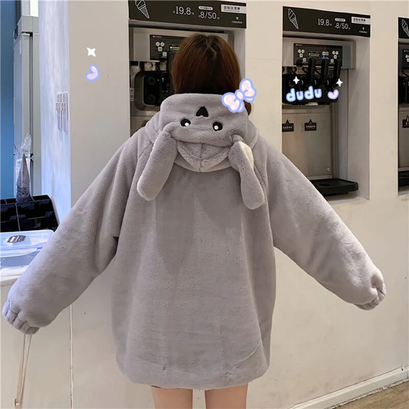 Cute Rabbit Ears Hooded Coat - Image 2