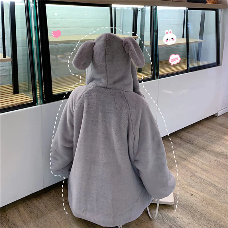 Cute Rabbit Ears Hooded Coat - Image 4