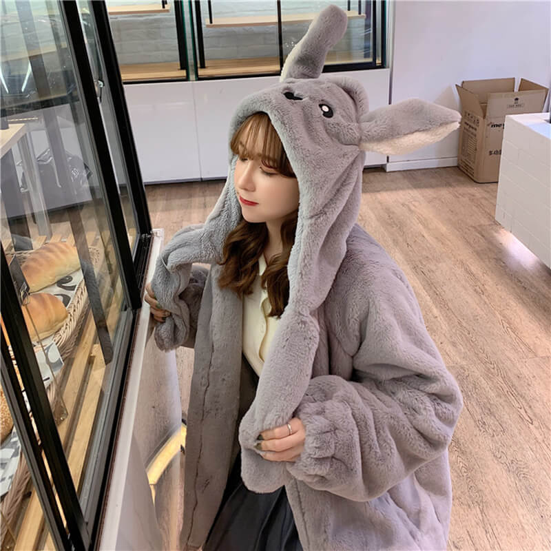 Cute Rabbit Ears Hooded Coat - Image 5