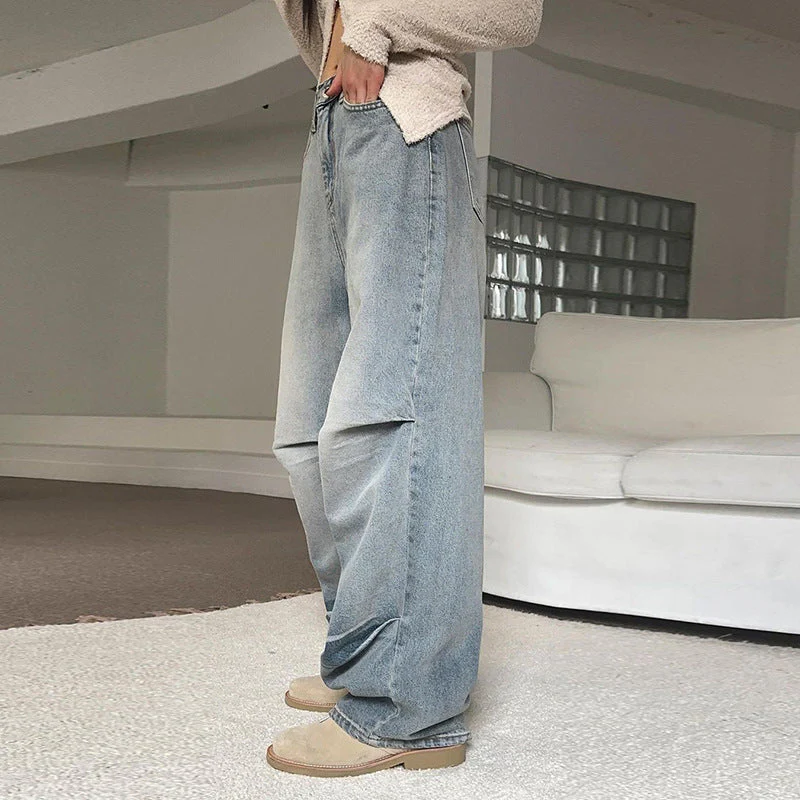 Denim Blue Baggy Boyfriend Jeans - Image 5