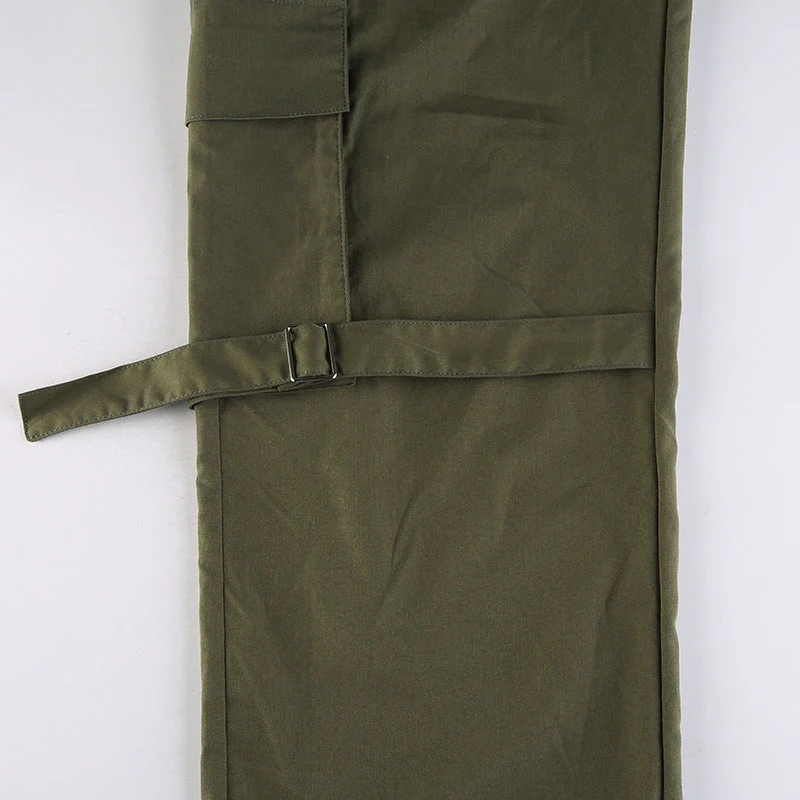 Detachable Strap Zip Fly Cargo Pants - Image 5