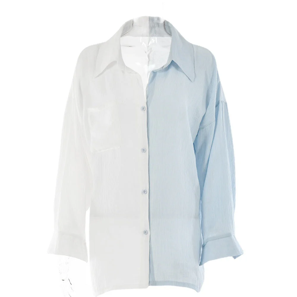 Double Colors Blouse - Image 11