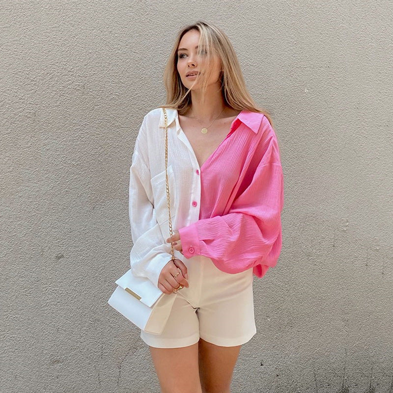 Double Colors Blouse - Image 6