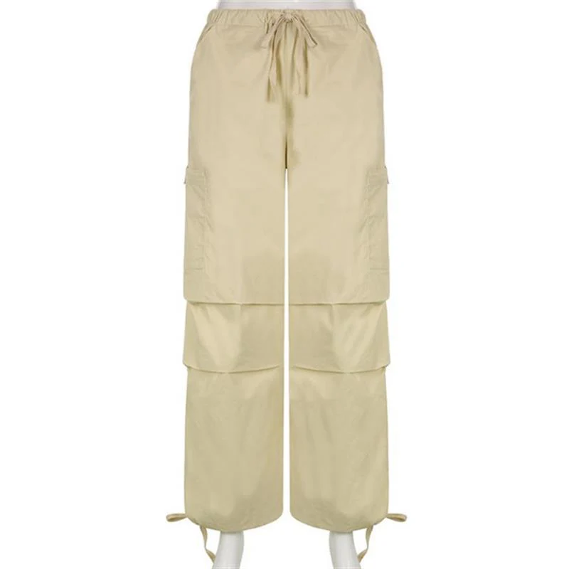 Drawstring Y2K Baggy Parachute Pants - Image 11