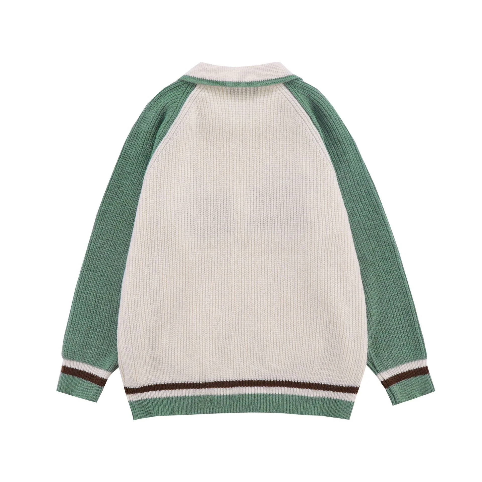 Emboidery Logo Zip Up Knit Cardigan - Image 5