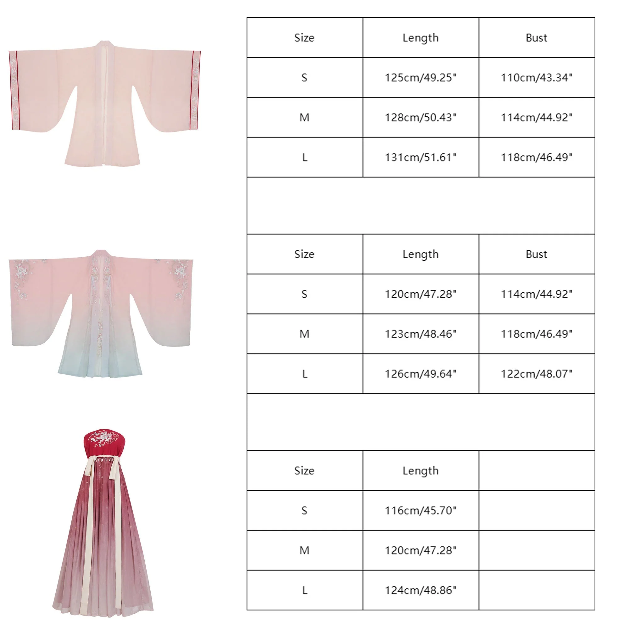 Embroidered Flower Hanfu Dress - Image 3