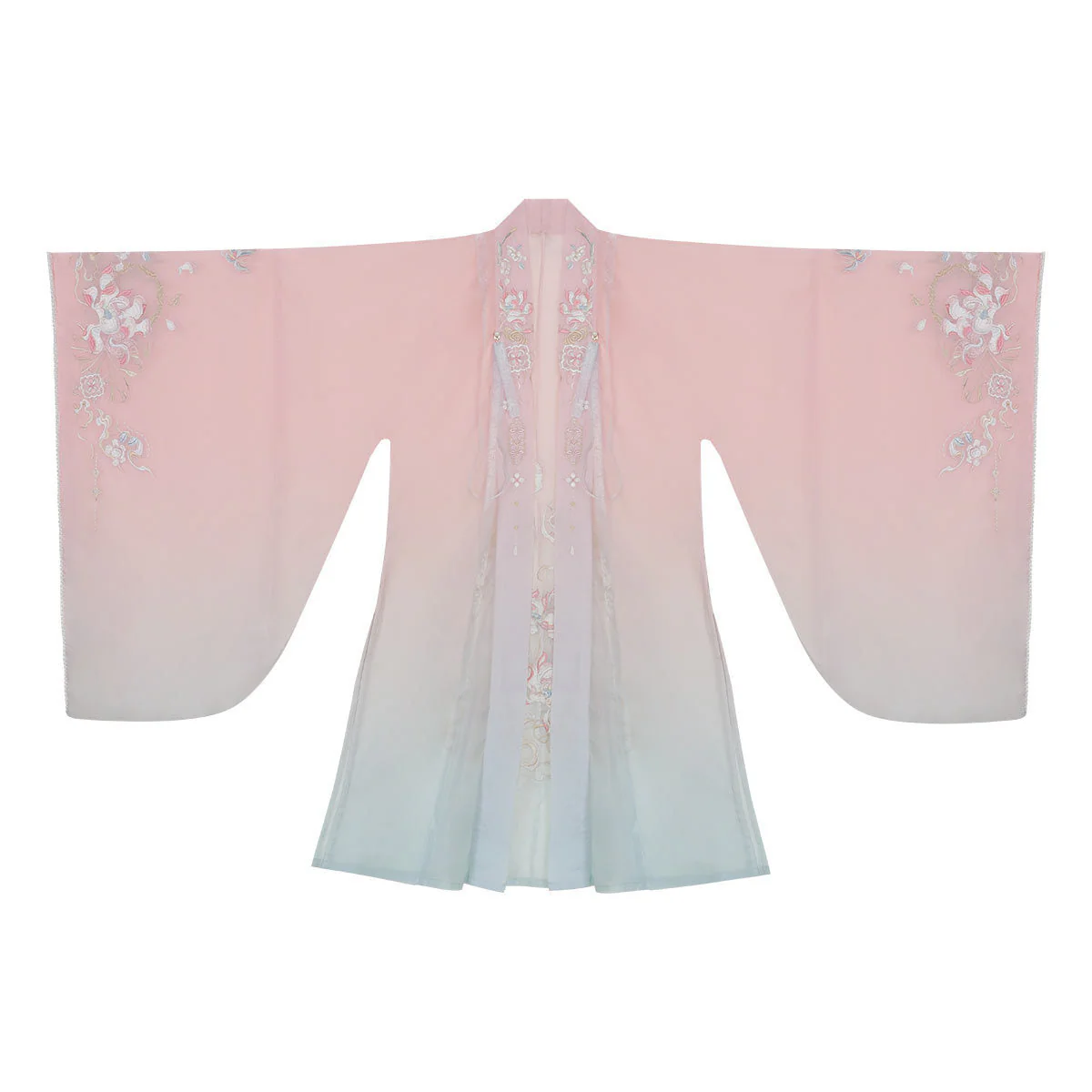 Embroidered Flower Hanfu Dress - Image 7