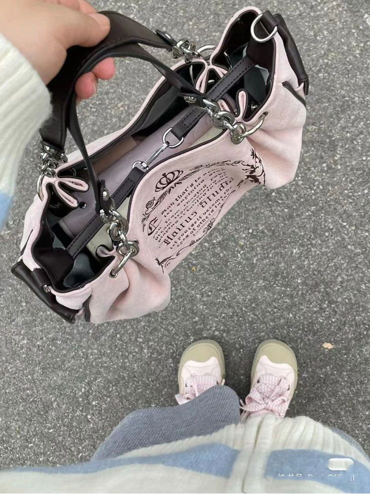 Embroidered Large Canvas Fairycore Crossbody Bag - Image 11