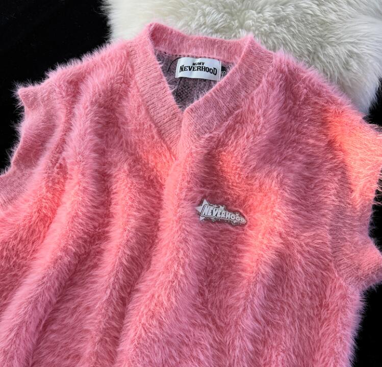 Embroidered Stars Fuzzy Oversized Sweater - Image 8