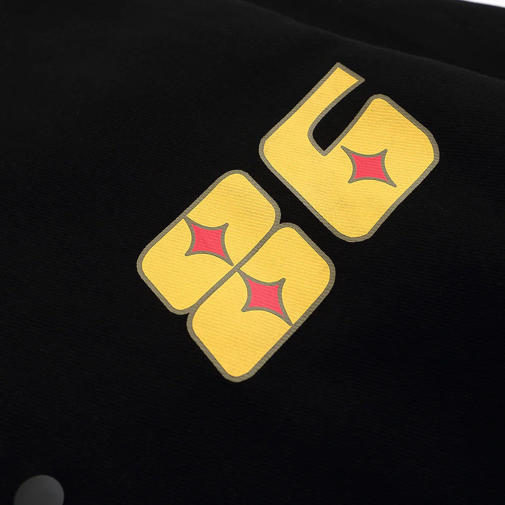 Embroidery Flame Moto Varsity Jacket - Image 6