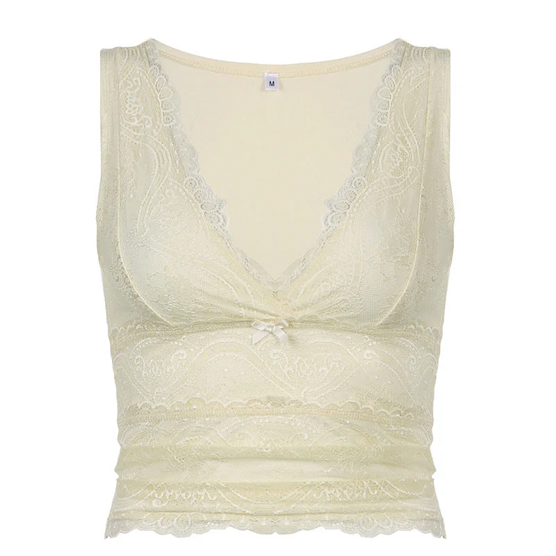 Fairycore Lace Patchwork Tank top - Image 2
