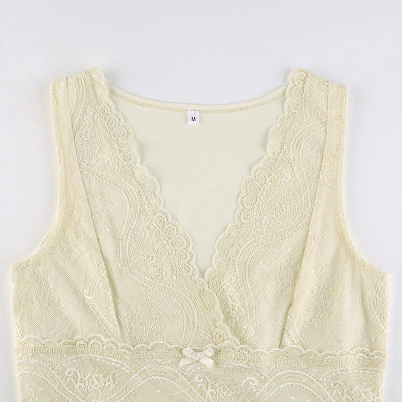 Fairycore Lace Patchwork Tank top - Image 3