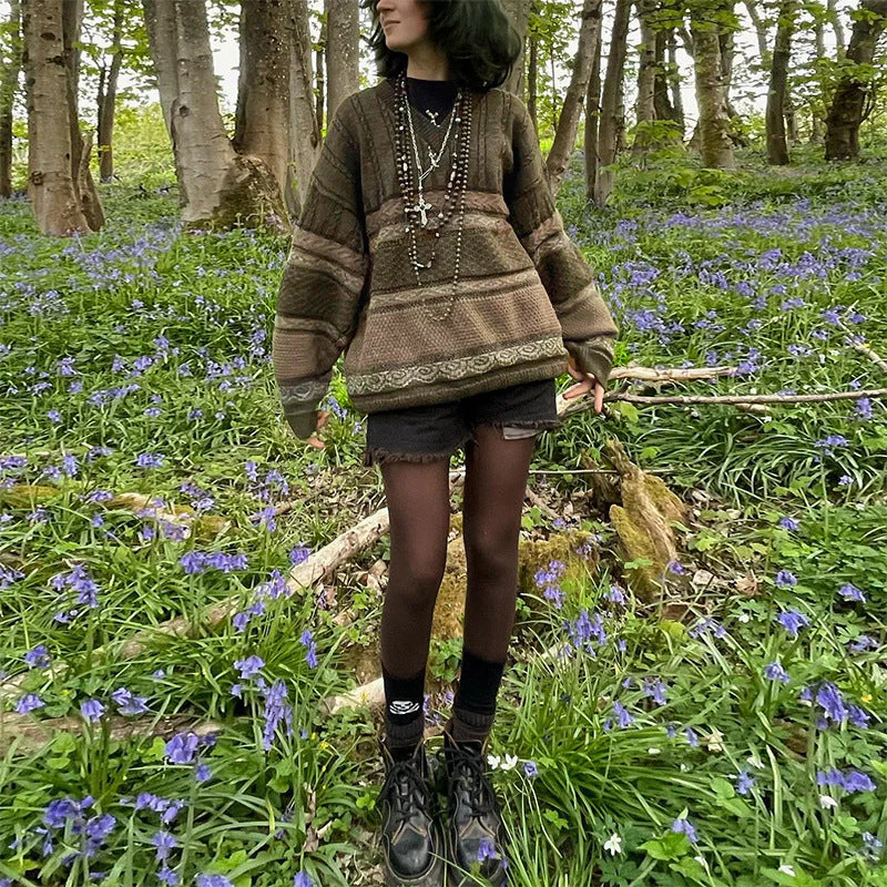 Fairygrunge Cozy Striped Downtown Sweater - Image 5