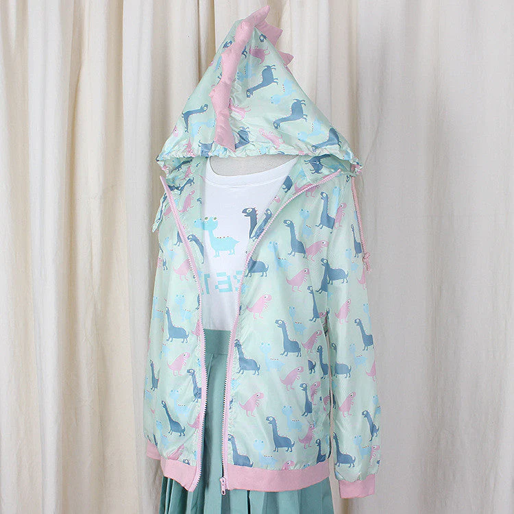 Kawaii Dinosaur Hoodie Jacket - Image 6