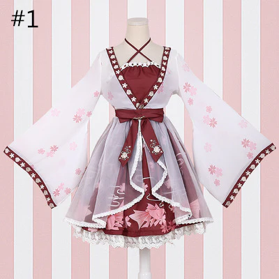 Japanese Flower Fish Dress - Image 2