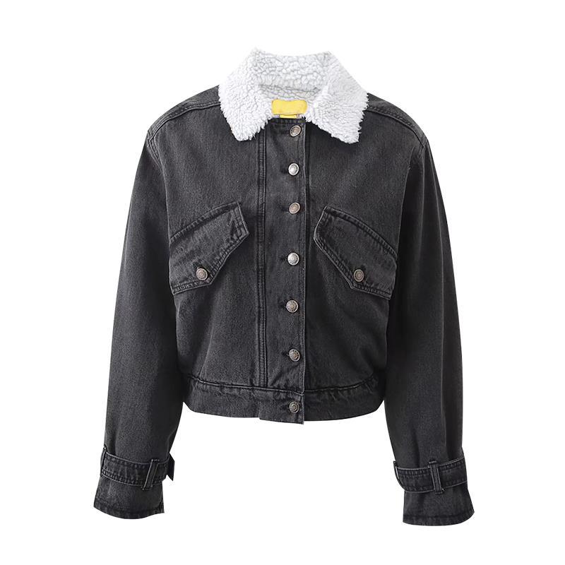 Fleece Lined Button Up Denim Jacket - Image 11