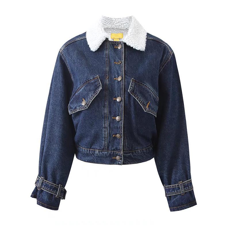 Fleece Lined Button Up Denim Jacket - Image 12