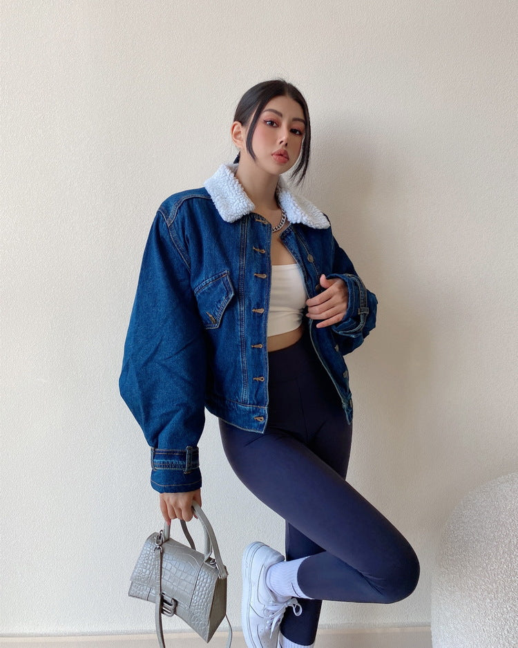 Fleece Lined Button Up Denim Jacket - Image 13