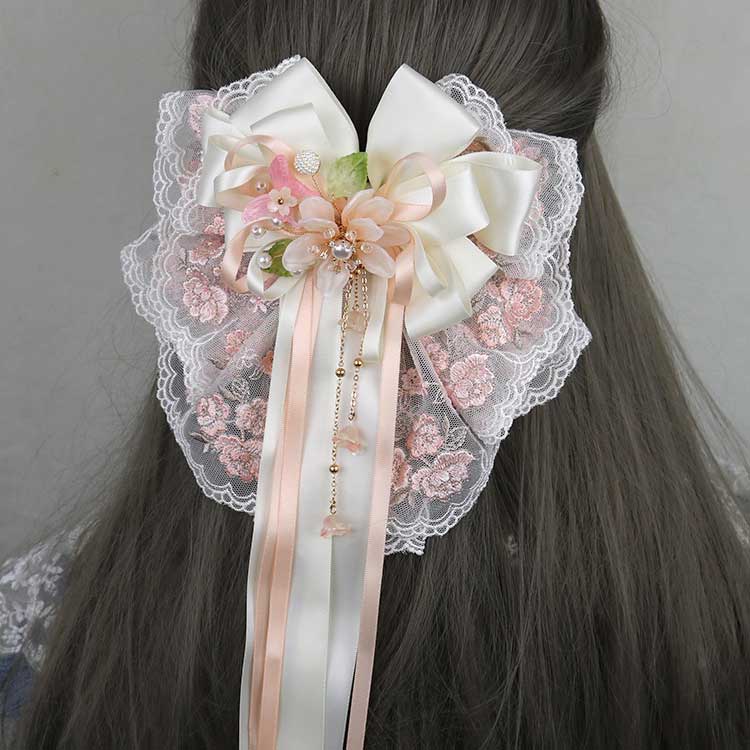Flower Bow Hair Pin - Image 2