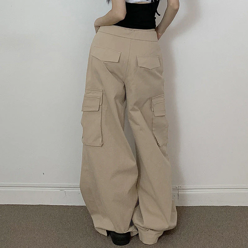 Fold Over Ruched Black Cargo Pants - Image 6