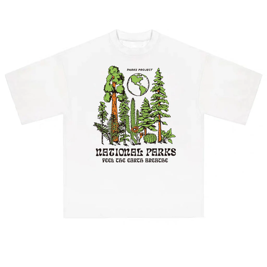 Forest Print Oversized Short Sleeve Tee - Image 2