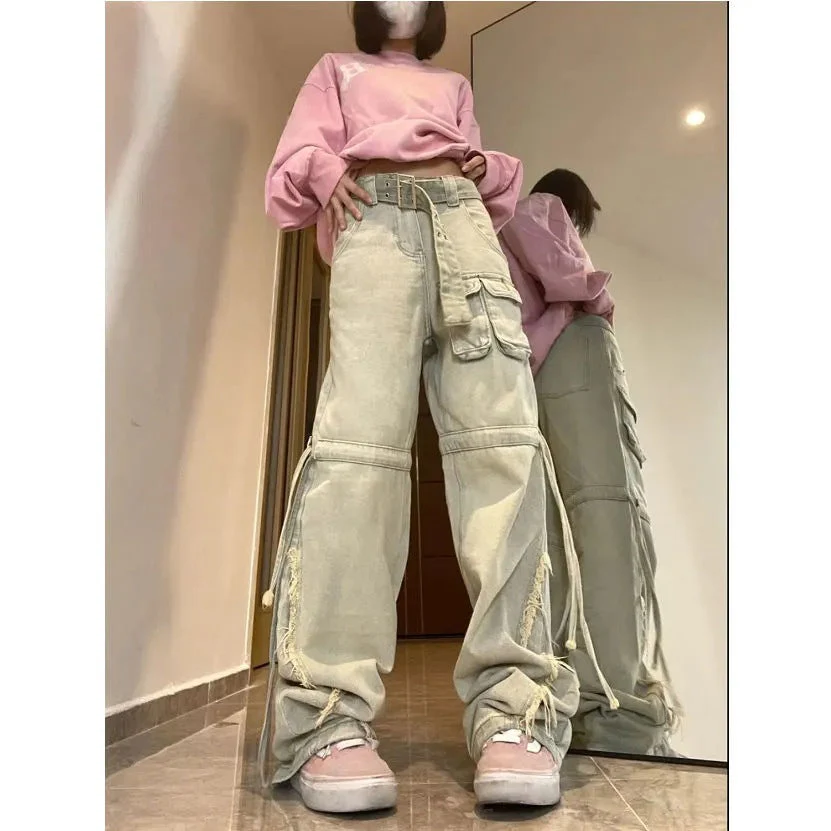 Function Pocket Boyfriend Cargo Jeans - Image 11