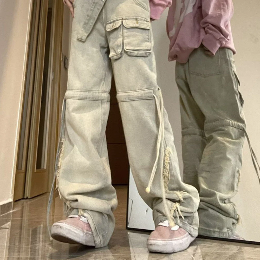 Function Pocket Boyfriend Cargo Jeans - Image 2