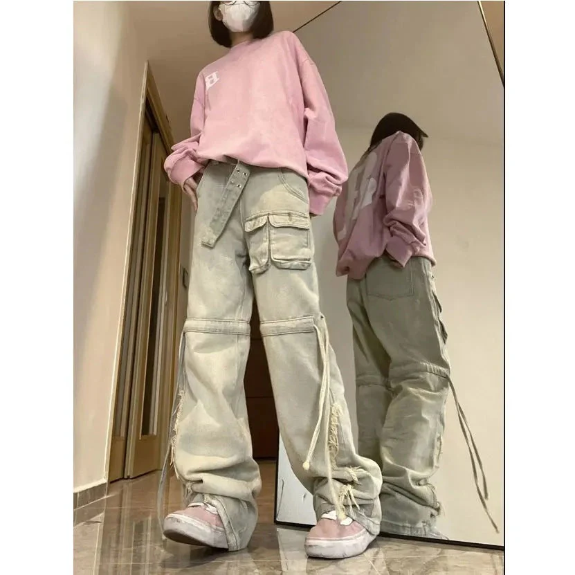Function Pocket Boyfriend Cargo Jeans - Image 4
