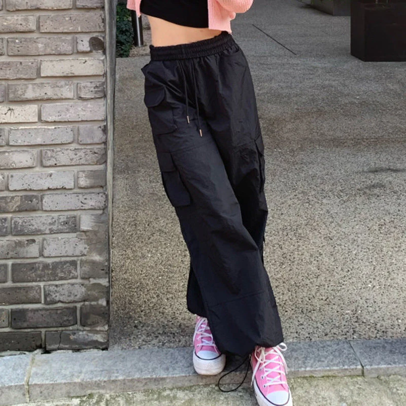 Function Pocket Drawstring Baggy Cargo Pants - Image 5